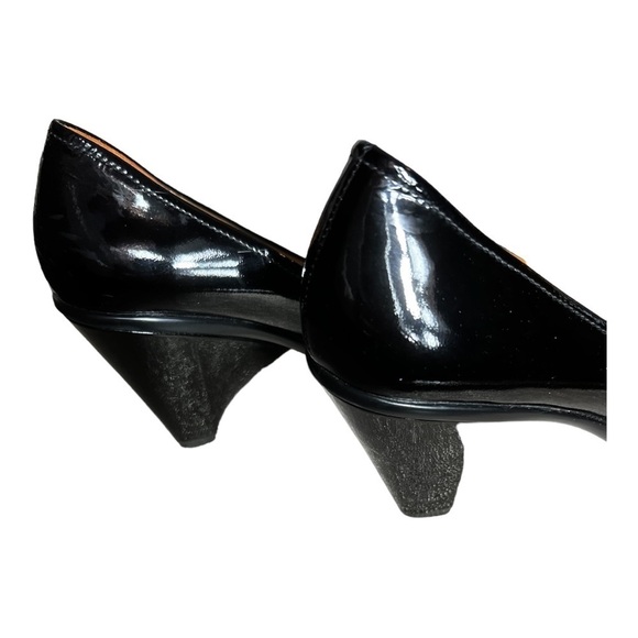 Geox peep toe cone heel patent leather heels size 39 - Picture 8 of 11
